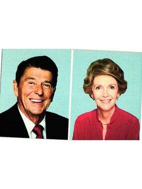 Ronald & Nancy Reagan 1981 Postcard U.S. President & First Lady Chrome Unused